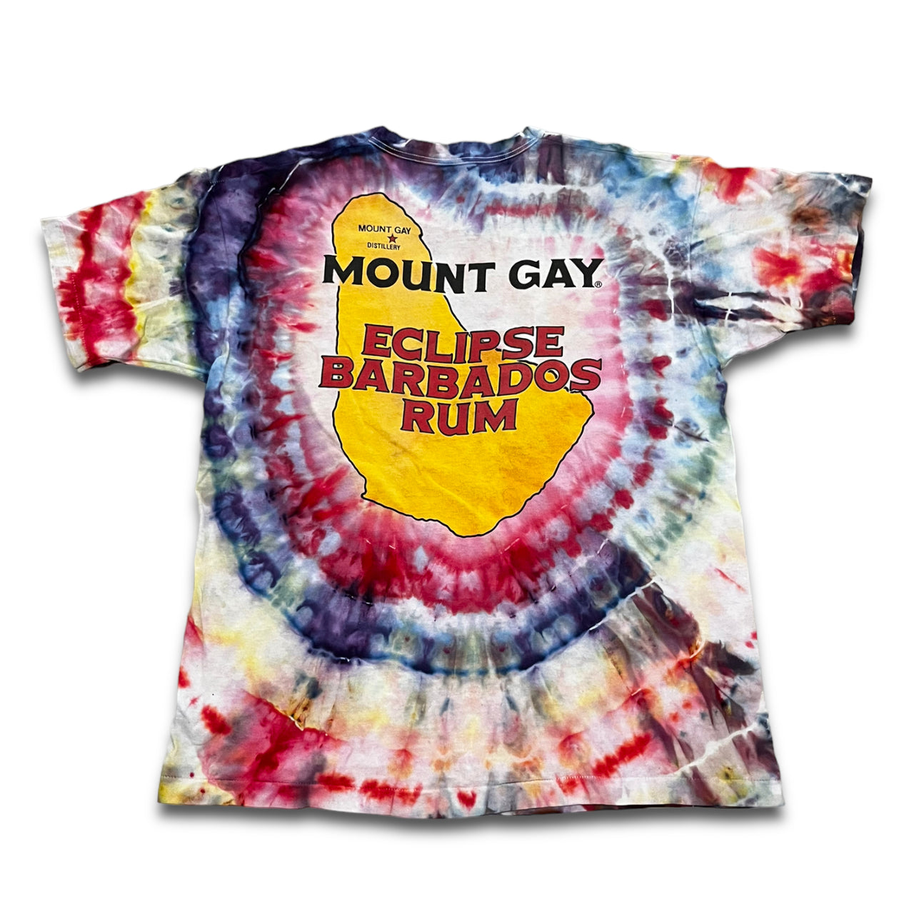 Mount Gay Barbados Rum Vintage Upcycled Tie Dye Tee XL