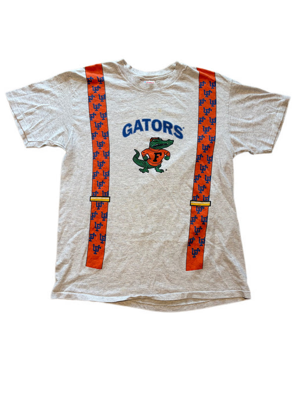 VINTAGE FLORIDA GATORS SUSPENDER GRAPHIC SINGLE STITCH WHITE TEE