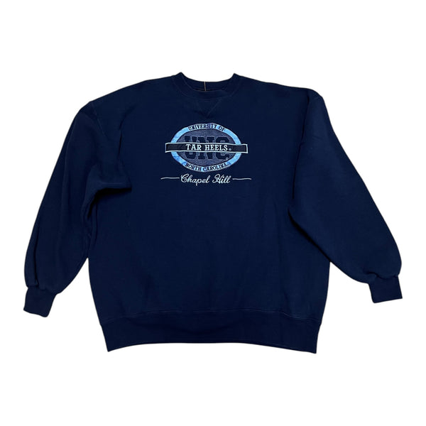 UNC Tar Heels Vintage Embroidered Crewneck Large