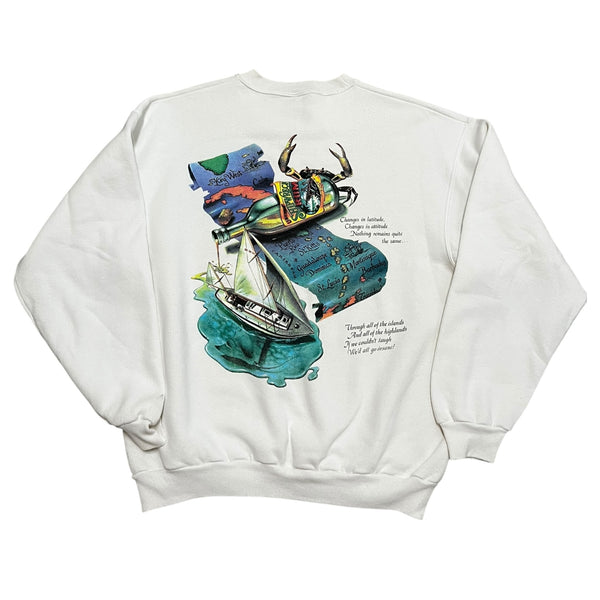 Jimmy Buffett Vintage 1990s Crewneck Attitudes and Latitudes Large