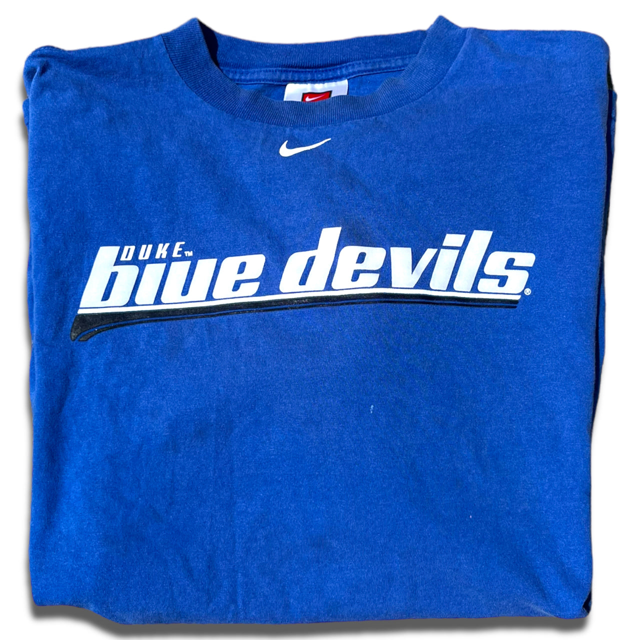 Duke Blue Devils Vintage Nike Centerswoosh Tee Large