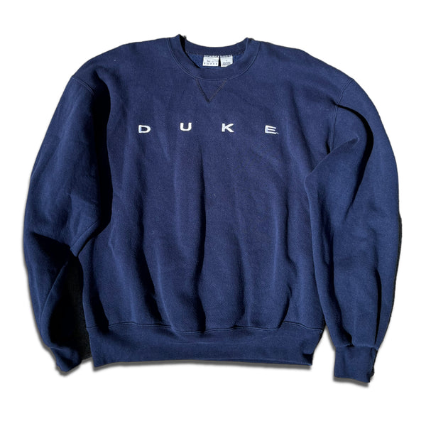 Duke Blue Devils Vintage Y2K Embroidered Crewneck Large