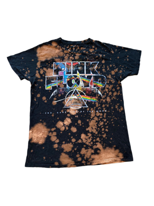 PINK FLOYD BAND BLEACH DYE THE DARK SIDE OF THE MOON TEE