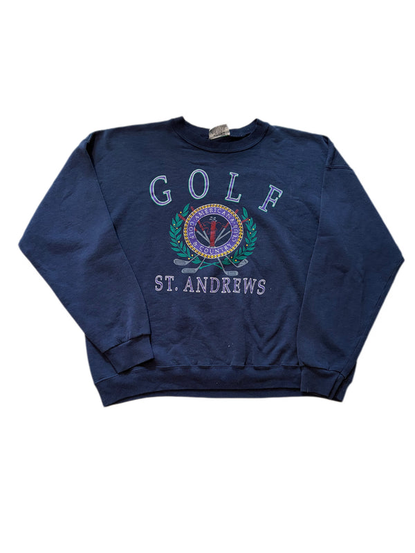 GOAT VINTAGE UPCYCLED ST ANDREWS GOLF CREWNECK