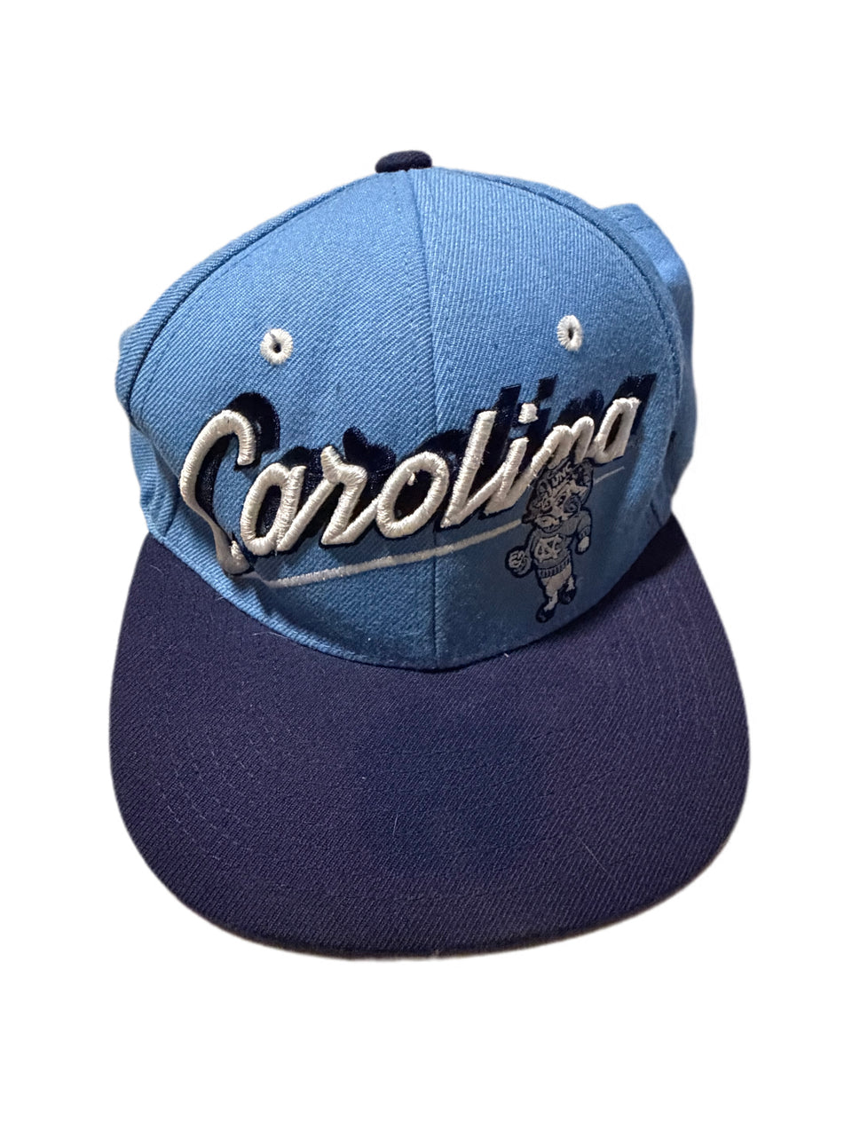 UNC CAROLINA TAR HEELS ZEPHYR SNAPBACK HAT WITH RAMESES MASCOT