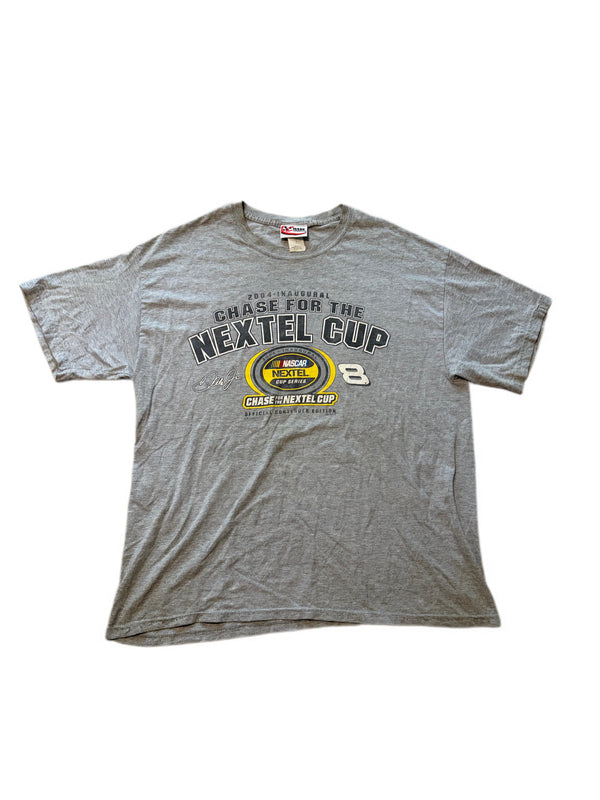 RETRO GRAY 2004 CHASE AUTHENTICS NASCAR INAUGURAL CHASE FOR THE NEXTEL CUP TEE