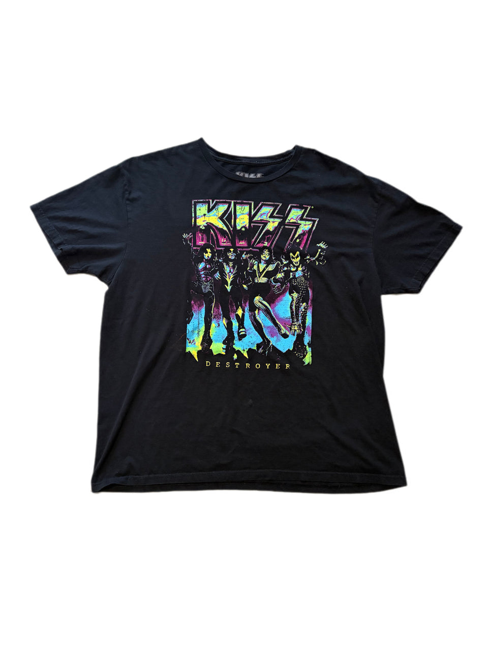 KISS DESTROYER NEON BLACK GRAPHIC TEE