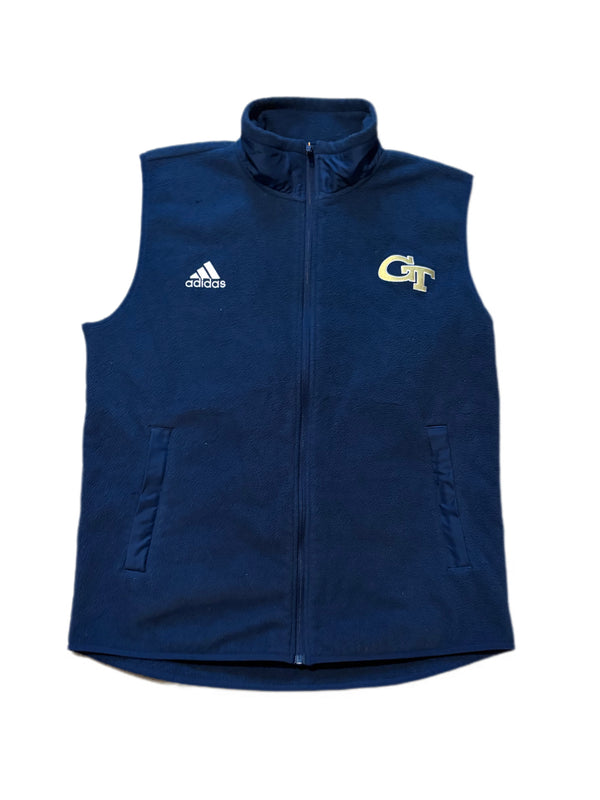 ADIDAS GEORGIA TECH YELLOW JACKETS FULL-ZIP VEST