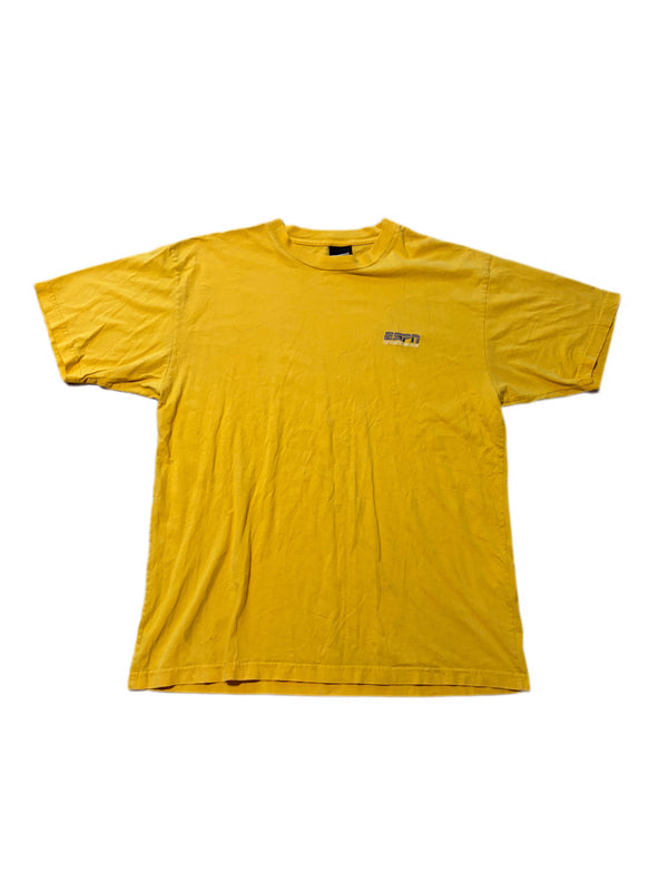 VINTAGE 90'S ESPN SPORTSCENTER YELLOW EMBROIDERED TEE