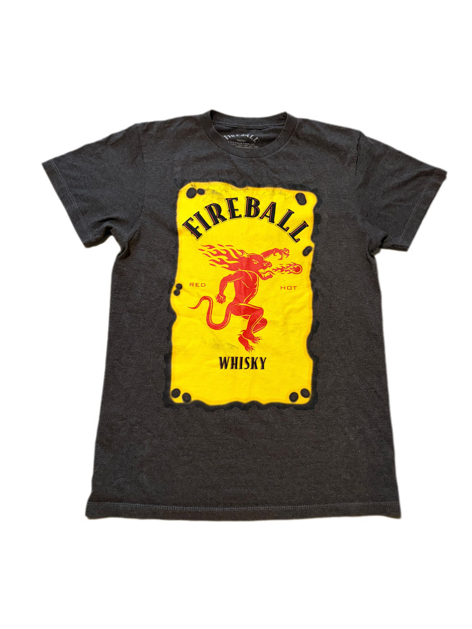 FIREBALL WHISKEY GRAY LOGO GRAPHIC TEE