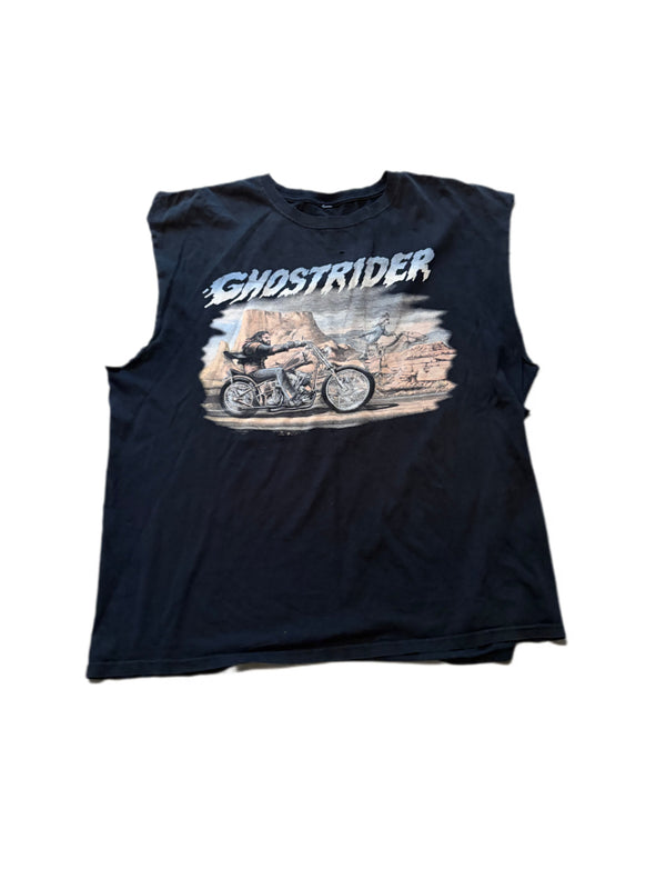 VINTAGE 1990 EASYRIDERS GHOSTRIDER SLEEVELESS GRAPHIC TEE