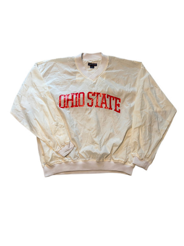 VINTAGE OHIO STATE LOGO WINDBREAKER PULLOVER CREWNECK