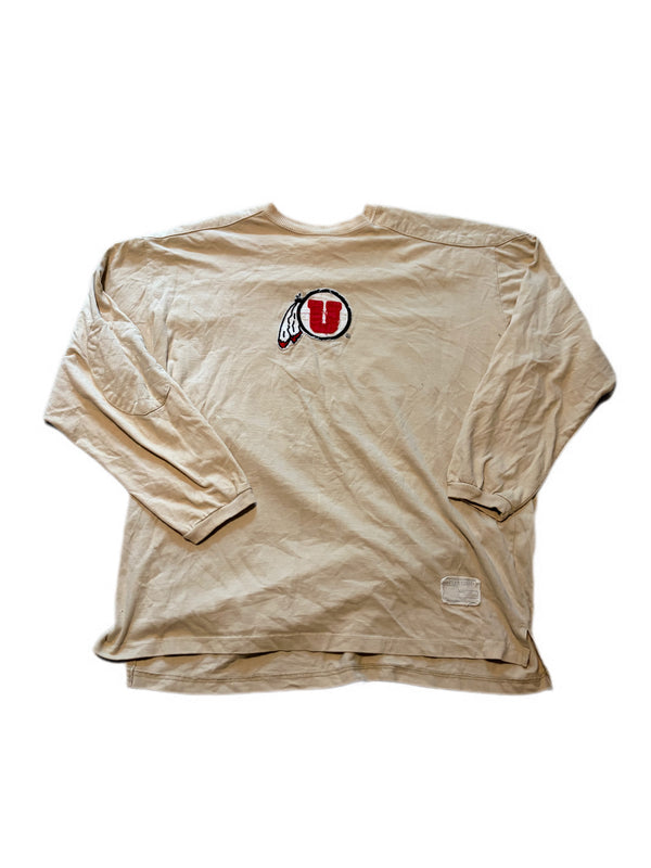 RARE VINTAGE UTAH LOGO JERSEY 50 PATCHED LONGSLEEVE TEE