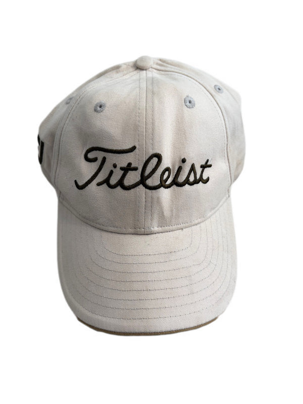 TITLEIST BEIGE LIGHTWEIGHT GOLF STRAPBACK HAT