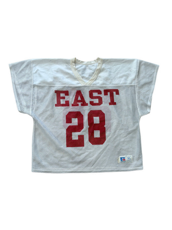 VINTAGE RUSSELL ATHLETIC EAST #28 FOOTBALL JERSEY