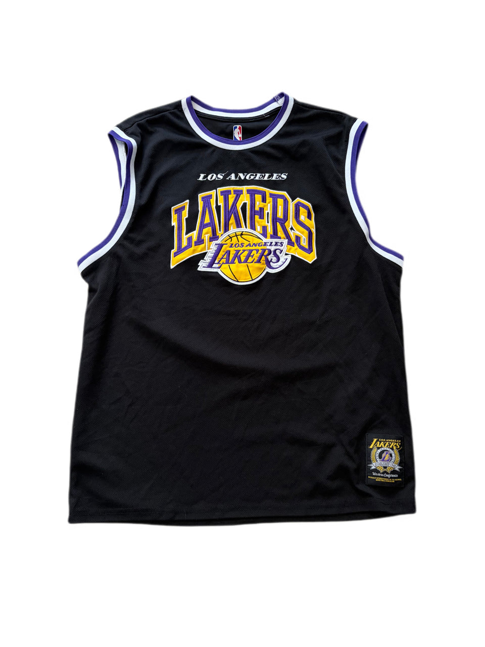ULTRA GAME LOS ANGELES LAKERS NBA BASKETBALL BLACK JERSEY