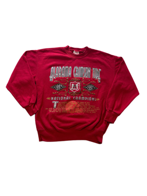 VINTAGE 1992 NUTMEG ALABAMA CRIMSON TIDE NATIONAL CHAMPIONS CREWNECK