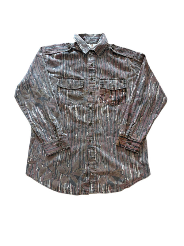 VINTAGE 90'S REALTREE LONGSLEEVE CAMOUFLAGE BUTTON UP POCKET SHIRT