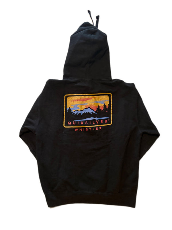 QUIKSILVER BLACK WHISTLER GRAPHIC HOODIE