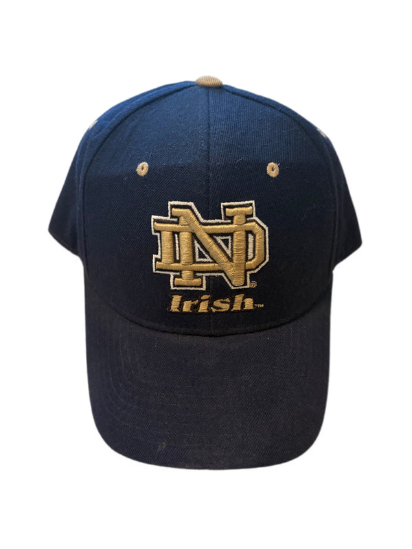 ZEPHYR BLUE NOTRE DAME IRISH EMBROIDERED LOGO FITTED HAT