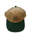 VINTAGE CADILLAC LOGO BEIGE AND GREEN SNAPBACK HAT