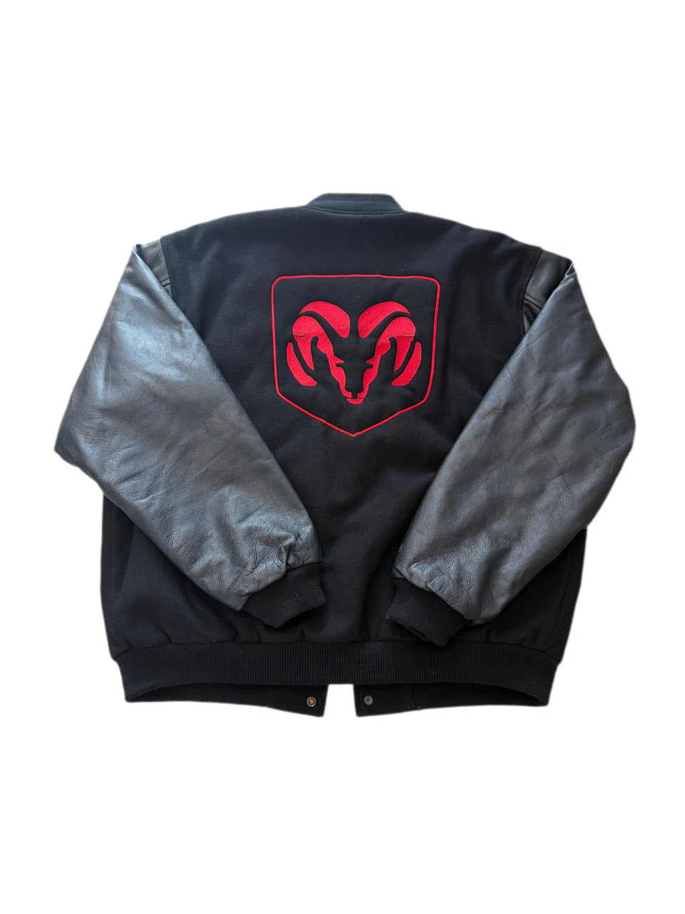 VINTAGE DODGE RAM VARSITY BOMBER LEATHER JACKET