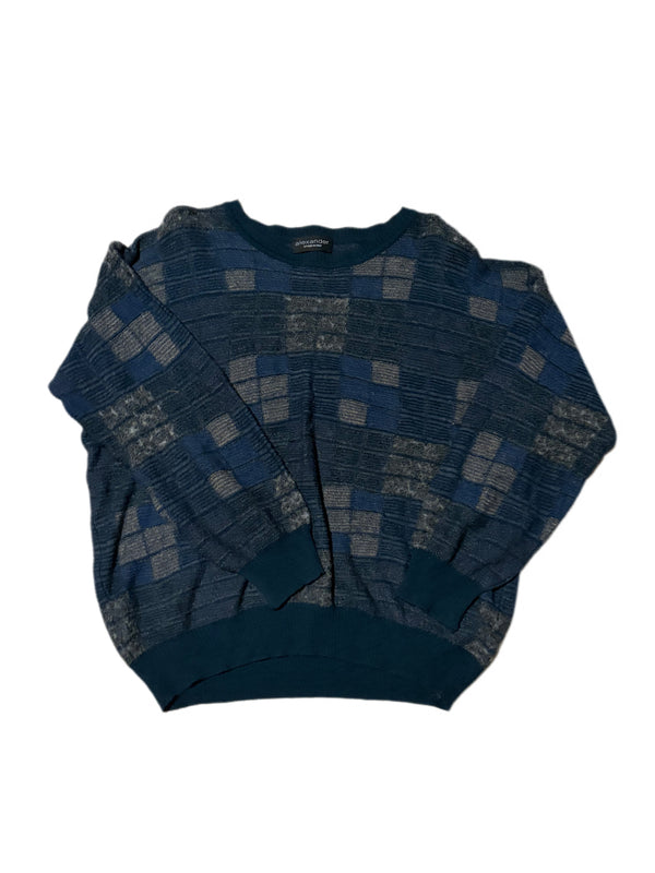 VINTAGE ALEXANDER PATCH PATTERN CREWNECK SWEATER