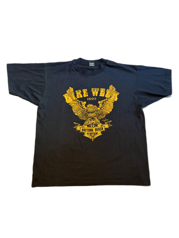 VINTAGE 1993 BIKE WEEK DAYTONA BEACH MOTORCYCLE WORLD FAMOUS SWAP MEET TEE