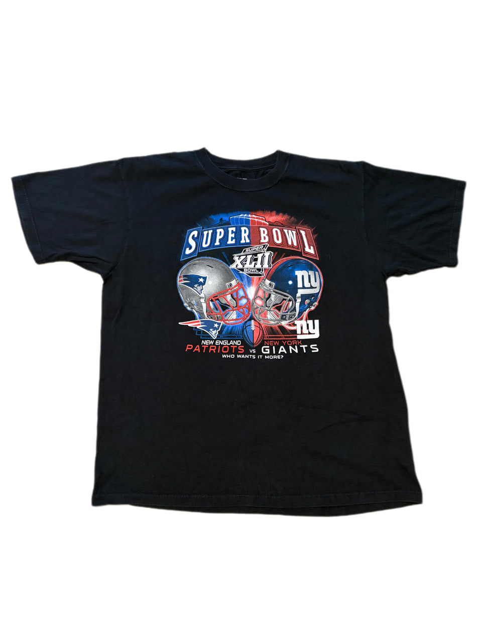 RETRO REEBOK GIANTS PATRIOTS SUPER BOWL XLII GRAPHIC TEE