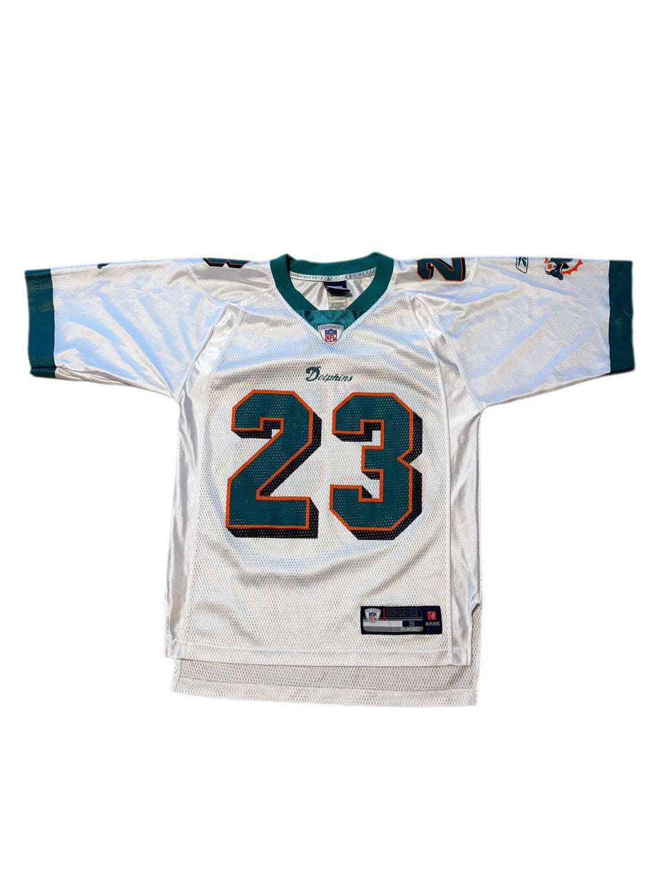 RETRO REEBOK RONNIE BROWN #23 MIAMI DOLPHINS ON FIELD JERSEY