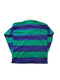 VINTAGE RUGGED WEAR PURPLE AND GREEN STRIPED COTTON RUGBY SHIRT