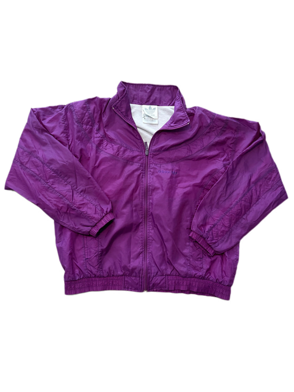 VINTAGE ADIDAS WOMENS PURPLE TREFOIL FULL ZIP JACKET