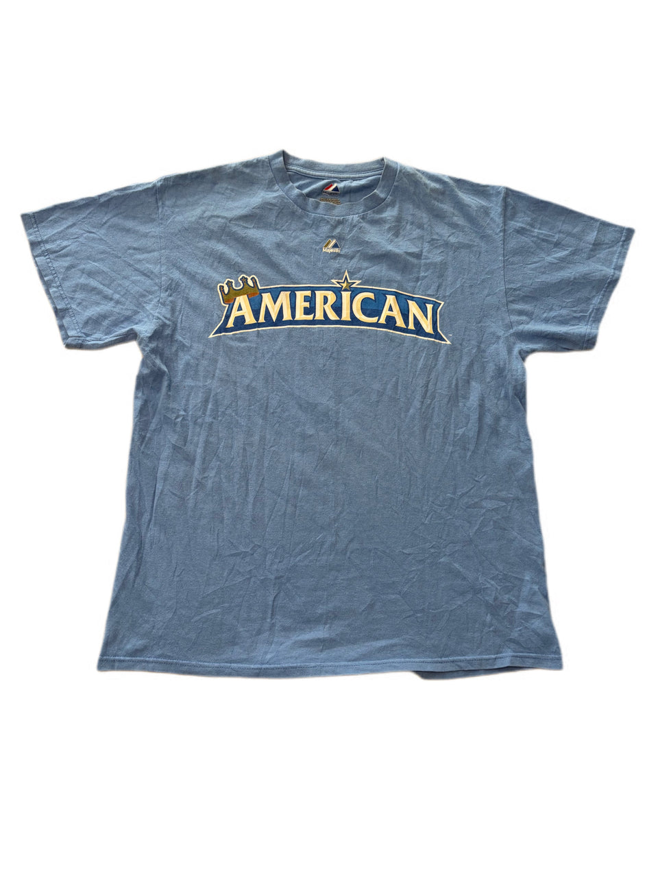 MAJESTIC AL DEREK JETER #2 LIGHT BLUE ALL STAR GAME JERSEY SHIRT