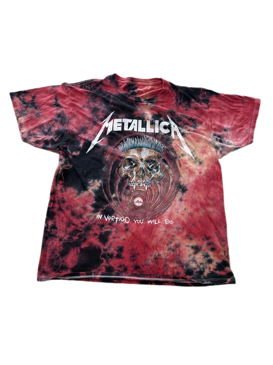 METALLICA TIE DYE IN VERTIGO YOU WILL BE ROCK SKULL GRAPHIC TEE