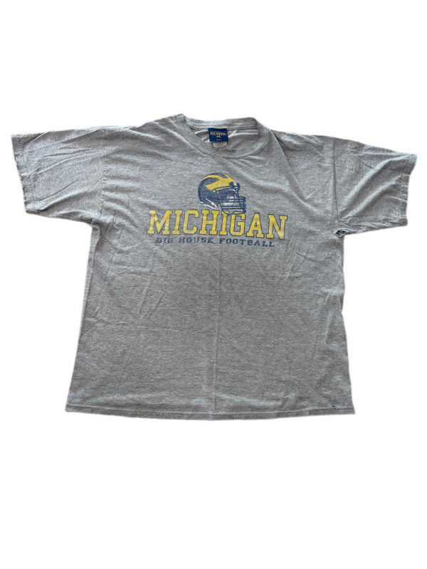 VINTAGE MICHIGAN WOLVERINES BIG HOUSE FOOTBALL GRAPHIC TEE