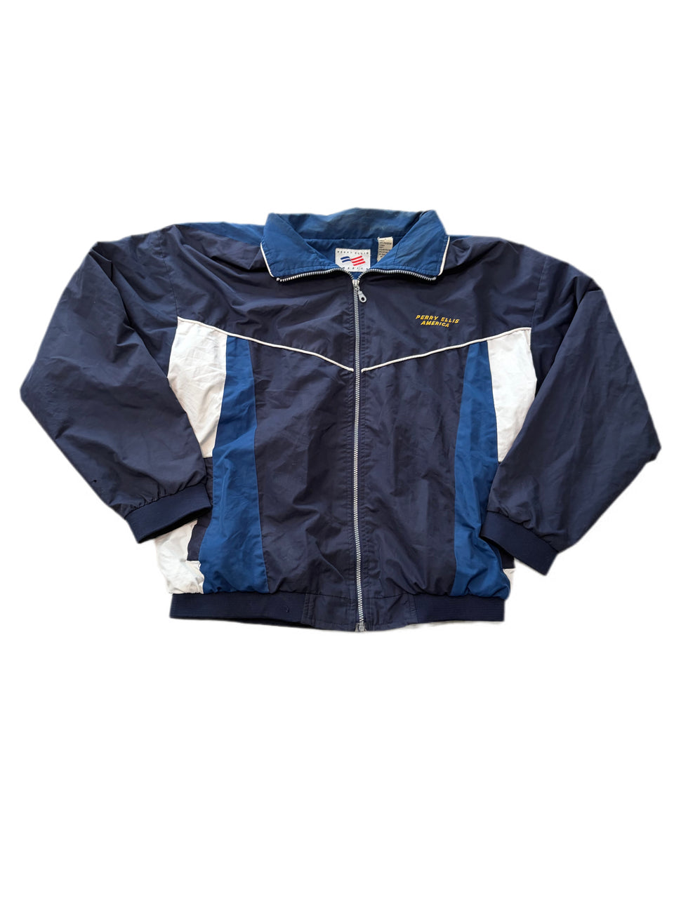 VINTAGE 1990'S PERRY ELLIS AMERICA ZIP WINDBREAKER JACKET