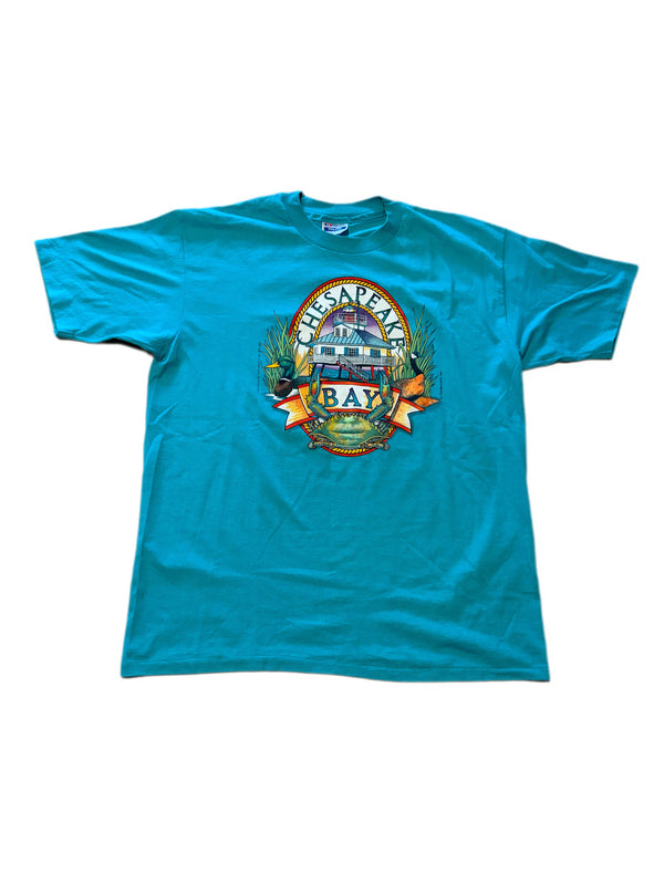 VINTAGE 1988 CHESAPEAKE BAY NATURE DUCK CRAB GEESE ANIMALS SINGLE STITCH GRAPHIC TEE