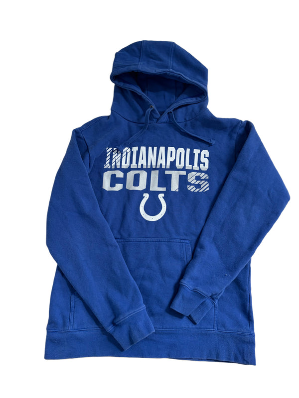 INDIANAPOLIS COLTS PRO LINE VICTORY ARCH PULLOVER ROYAL BLUE HOODIE