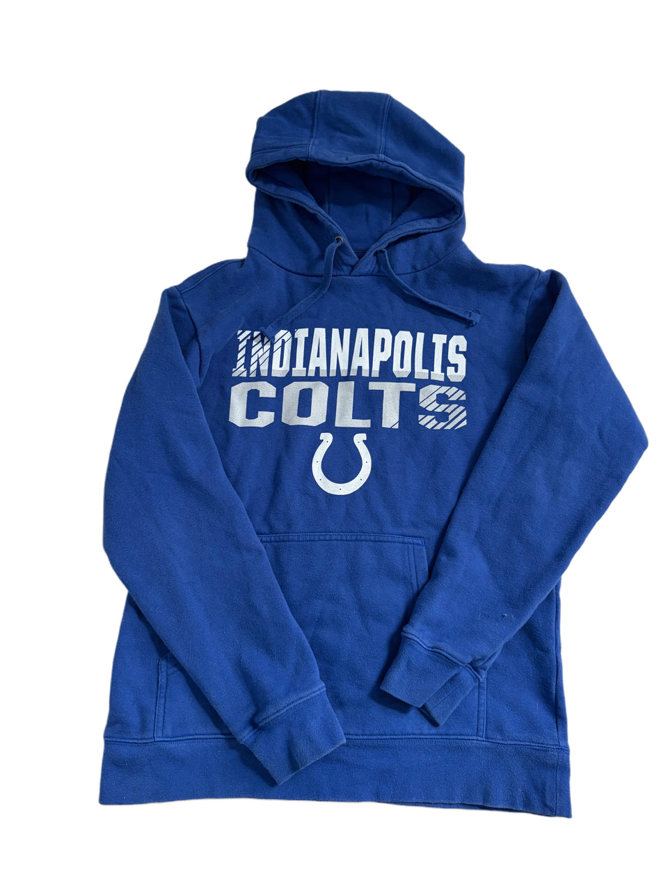 INDIANAPOLIS COLTS PRO LINE VICTORY ARCH PULLOVER ROYAL BLUE HOODIE