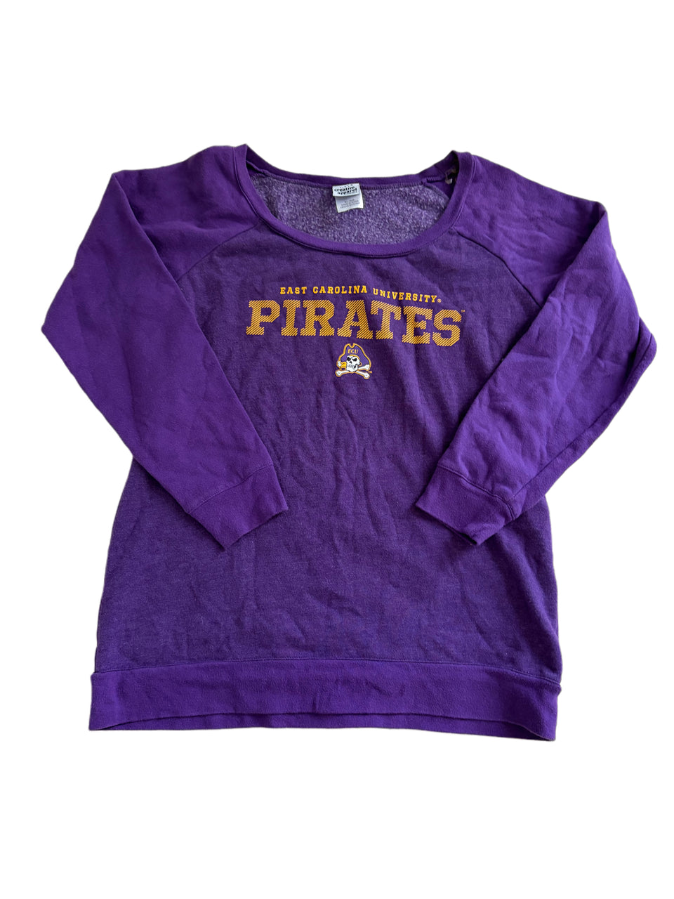 WOMEN'S EAST CAROLINA UNIVERSITY PIRATES PURPLE CREWNECK