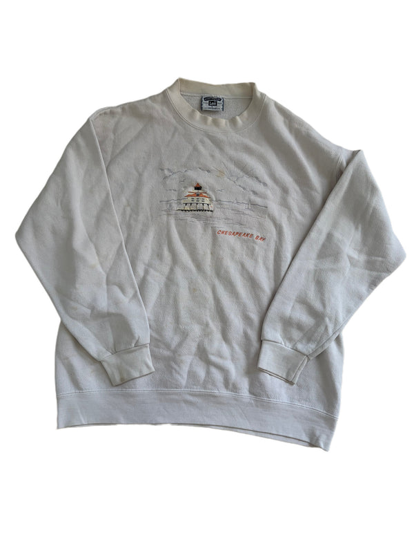 VINTAGE 90'S LEE CHESAPEAKE BAY EMBROIDERED CREWNECK