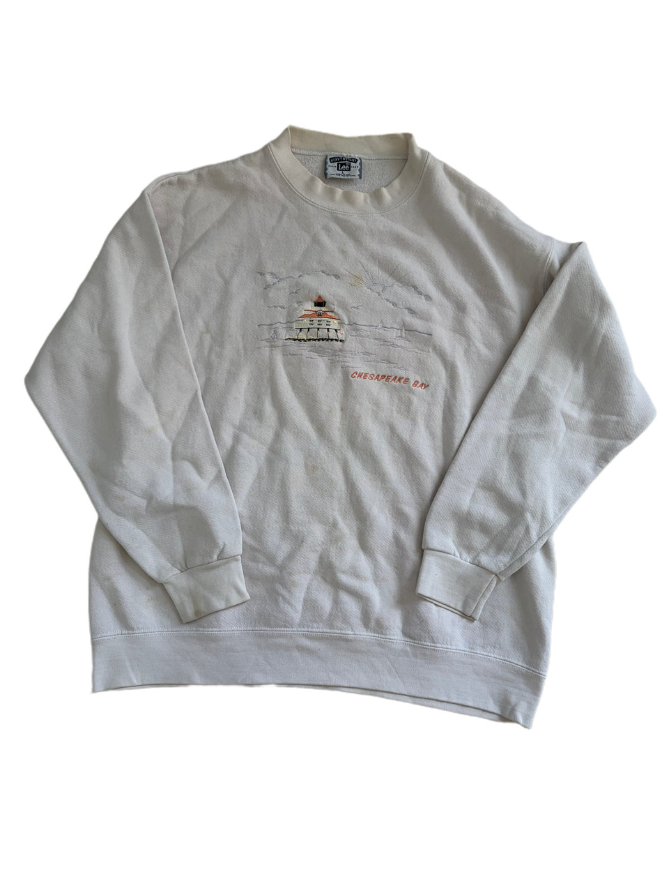 VINTAGE 90'S LEE CHESAPEAKE BAY EMBROIDERED CREWNECK