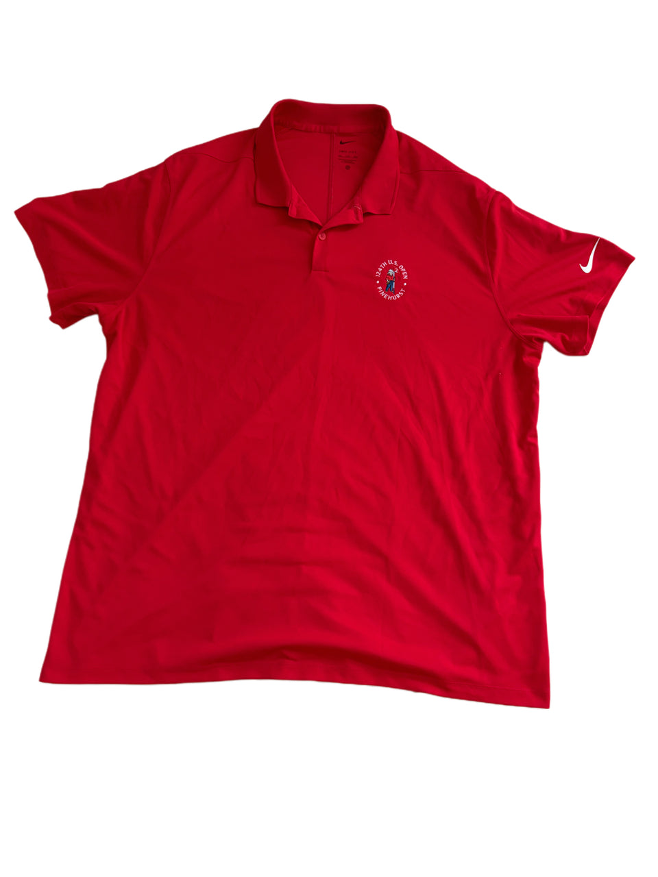 MEN'S 2024 U.S OPEN PINEHURST NIKE RED VICTORY SOLID POLO