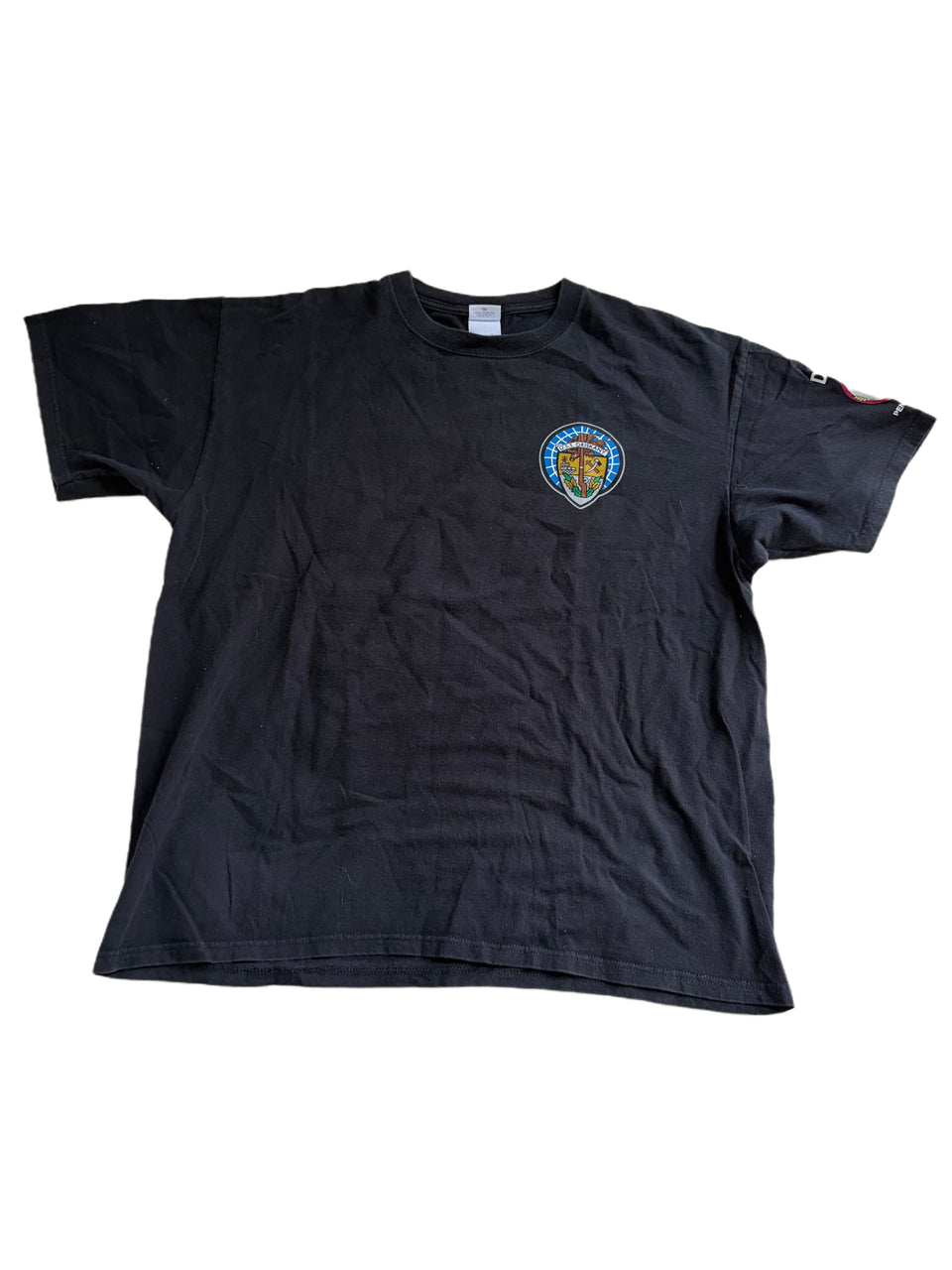 ANVIL BLACK AMPHIBIOUS OUTFITTERS I DOVE THE MIGHTY O USS ORISKANY SHIRT