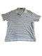POLO RALPH LAUREN CLASSIC FIT WHITE AND NAVY BLUE STRIPED POLO SHIRT