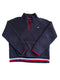 TOMMY HILFIGER SPORT NAVY BLUE QUARTER ZIP SHERPA