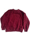 VINTAGE MAROON CROFT & BARROW EMBROIDERED USA AMERICAN FLAG SWEATER