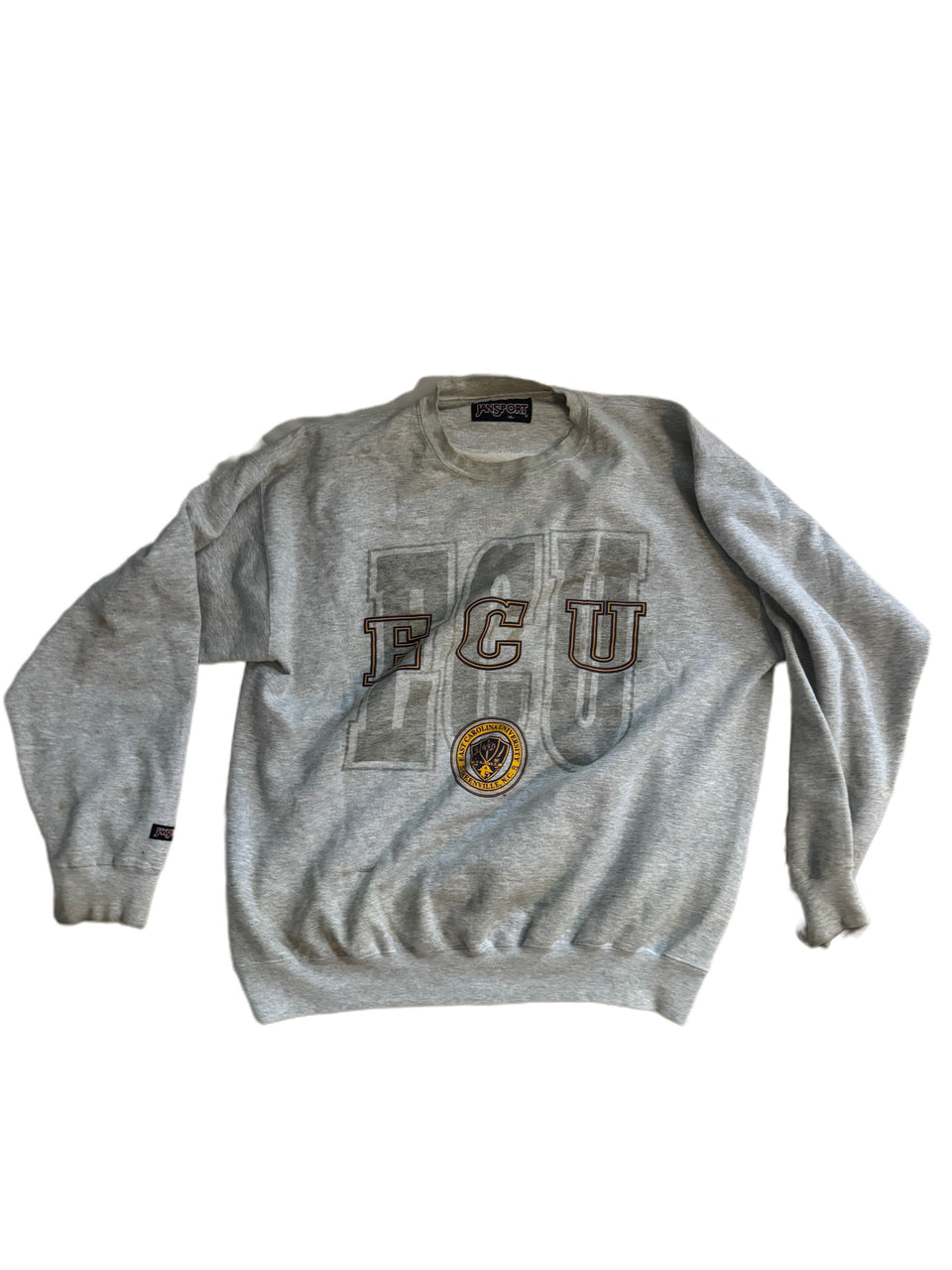 GREY JANSPORT EAST CAROLINA UNIVERSITY CREWNECK PULLOVER