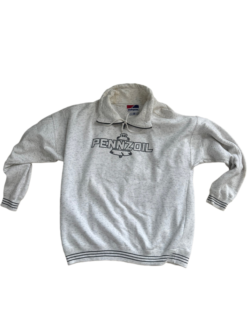 VINTAGE 90'S SWINGSTER PENNZOIL QUARTER ZIP PULLOVER CREWNECK