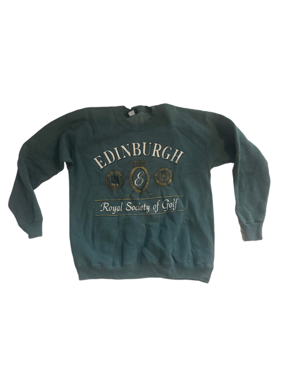 GREEN EDINBURGH ROYAL SOCIETY OF GOLF EMBROIDERED CREWNECK